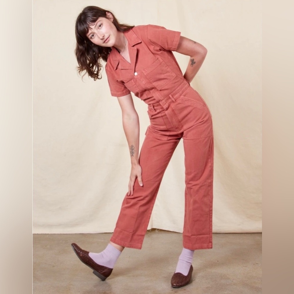 Big Bud Press Short Sleeve Jumpsuit Clay